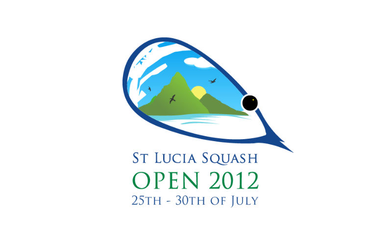 Logo Design for the 2012 St Lucia Squash Open